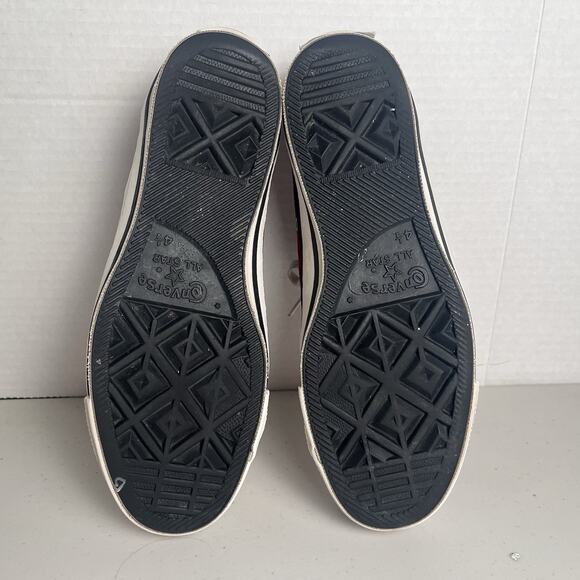 Vintage Converse Red Velour All Star Low Top 90s Made USA 4.5Y / Women’s 6 RARE - Picture 9 of 16